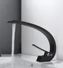 Brass black bathroom sink faucet mixer hot and cold single handle faucet
