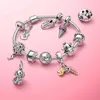 2021 New 925 Sterling Silver Snake Coffee Cup Dog Cz Cactus Charm Beads Fit Original Pandora Bracelet Fine Jewelry Gift2481