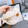 Original Hardware Soft Plush High Quality Genuine Teddy Men Chest Bag Bumbag Designers Crossbody Bags Purse Letter Tedy Luxurys Lambswool