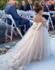 Lace Flower Girl Dress Bows Childrens Pierwsza sukienka Komunii Księżniczka Tiul Ball suknia ślubna suknie weselne FS97802378