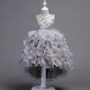 Broderie filles PrincDr3-15Yrs robe de bal fleur élégante fille robes pour mariage fête de noël enfants vêtements X0803