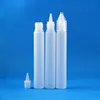 100 Sets/Lot 15ml UNICORN Plastic Dropper Bottles With Crystal Caps & Long Thin Drop Tips Wide Mouth Easy Filling PE Liquid Oil Juice Liquide 15 mL