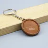 5Pcs Round Wood Cabochon Keychain Base Settings 25mm 30mm Dia Wooden Cameo Bezel Blanks Diy Key Chain Keyring Accessories J0306