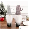 Décorations De Noël Fournitures De Fête De Fête Maison Jardin Bouteille De Vin Er Long Chapeau En Peluche Gnome Cap Topper Table À Manger De Vacances Jk2008Xb Drop