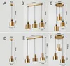 북유럽 미니멀리스트 금속 펜던트 램프 골든 레스토랑 침실 침대 옆 램프 부엌 바 홈 장식 조명 조명기