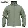 TACVASEN Winter Military Fleece Jacket Mens Soft shell Tactical Waterproof Army s Coat Airsoft Clothing Windbreaker 211217
