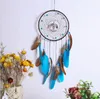 Feathers Dream Catcher Tree of Life Party Blessing Gift Handmade Dreamcatchers Circular Net for Wall Hanging Kids Bedroom Decor