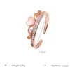 Pink Zircon Love Heart Rings for Women Romantic Couple Matching Wedding Engagement Ring Fashion Vintage Jewelry Gift Wholesale G1125