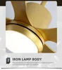 Wentylatory sufitowe 66 -calowe nowoczesne złoto LED z światłami duża ilość salonu wiatrowego lampa wentylatora dc pilot control346c