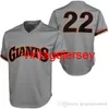 Heren 22 Will Clark 9 Matt Williams 1989 Will Clark Cooperstown Collection Retro Baseball Jerseys S-XXXL