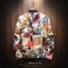 DiMusi herrjackor Spring Autumn Fashion Mens Hip Hop Anorak Coats Män står krage Slim Flower Bomber Jackets kläder 5xl T200502