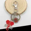 Handmade Greek Sorority AEO Girl Rotundity Elephand D Oooop Rhinestone Pearl Tassel Keychains Key Rings Bag Accessories Jewelry