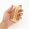 MOQ 50 PCS Amazon Top Selling Comb for Head Hair Beard Mustache Fine & Coarse Teeth Double Sides Wood Combs Custom LOGO Dual Sided Men