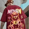 Zazomde Hip Hop Tshirt Harajuku Kortärmad Loose Men Poker Bear T Shirt Casual O-Neck Sommar Brand Oversized Punk Clothes 210706