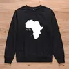 Женские толстовки толстовки Афро Lady Graphic Unisex Africa Map Print Женщины Streetwear Melanin Crewneck Pullovers Tops