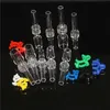 Smoking Domeless Nail 100% Real Quartz Tips with Plastic Clip 10mm 14mm 18mm Joint Highly Quality For Dab Bong Glass Water Pipes