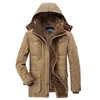 Fleece Lined Winter Coats Men Brand Casual Long Jacket Men's Windbreaker Warm Thick Overcoat Plus Size Parka Coats 211110