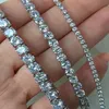 Lien, chaîne 4mm 5mm 2021 mode hommes femmes cristal or Zircon Tennis Bracelet Out cubain Hip Hop bijoux collier en gros