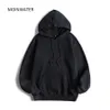 MOINWATER Brand New Women Fleece Hoodies Lady Streetwear Sweatshirt Female White Black Winter Warm Hoodie Outerwear MH2001 200924