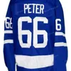 Nikivip Custom Retro Peter #66 Команда Израиль Хоккей-Джерси сшил синий размер S-4XL Любое название и номер майки высшего качества