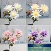 Dekorativa blommor kransar 10p falska romantiska Dahlia (3 huvuden / bit) 25.98 "Längdsimulering Oljemålning Peony för bröllopshem Artificia