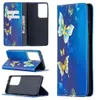 Wallet telefoonhoesjes voor Samsung Galaxy S22 S21 S20 Note20 Ultra S10 plus mooi kleurrijke schilderpatroon magnetische flip -standaardkoffer met kaartsleuven