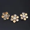 New African Dubai Gold Nigerian Crystal Flower Necklace Earrings Ring Bracelet Italian Wedding Accessories Jewelry Sets