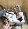 Med Box Officiell kvalitet Sandaler Amina Tofflor Skor Crystal-Embellished Slingback Pumpar Muaddi Restocks Begum Slingbacks FNE