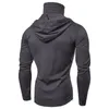 Men met lange mouwen s Hoodies met skeletprintmasker Zwart grijze elasticiteit jas Moto Biker Style Cool Sweatshirts Men Hoodies LJ200826