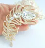 4.33 "Peacock Feather Brosch Pin Pendant Clear Rhinestone Crystal EE05038C13