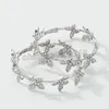 Luxury Gold Sparkling Zircon Crystal Butterfly Dangle Hoop Earrings For Women 2022 New Charming Earrings Wedding Jewelry
