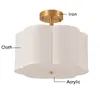 Copper Acrylic Cloth Cover Ceiling Light Modern Living Room Decor Lighting Corridor Bedroom E27 Lamps