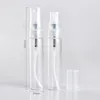 100 Pieces / lote 5 ml Mini Botella de perfume portátil Ejemplo de vidrio transparente vacío Ejemplo de rociado por humo para contenedores de viaje