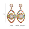 Wunderschöne bunte Ohrringe Geometrie Strass Imitation Perlen Schmuck Ohrringe für Frauen Hochzeit süße Accessoires
