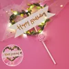 LED Flash Star Cupcake Cake Toppers Baby Shower Ragazza per buon compleanno Topper Decorazione del partito Fornitori Decorazione Y200618