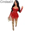Sexy Sheer Mesh Two Piece Tracksuits Women Long Sleeve Shirts Crop Top + Short Pants Blouse Suit NightClub Party Outfits