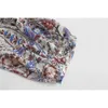 Kvinnor Klänning Paisley Print Ruffled V-Halsband Långärmad Elastisk Midja Mini Klänning Femme ROPA Ropa Mujer Vestidos 210709