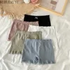 WERUERUYU Kadınlar Güvenlik Şort Pantolon Dikişsiz Naylon Yüksek Bel Külot Dikişsiz Anti Boyshorts Pantolon Kız Zayıflama 210608