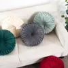 European-style velvet pleated round floor cushion pillow cushion stool home sofa decoration interior soft decoration