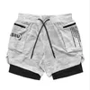 Verão Corrida de Corrida Homens 2 em 1 Esportes Jogging Fitness Training Quick Dry S ginásios Sport Gyms Short Pan 210629