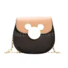 Fashion Little Girl Messenger Bolso Bolso de caricias de cuero con cadena3091529