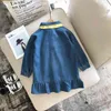 Filles robe automne Style coréen Denim à manches longues enfants bébé enfants printemps princesse fête vêtements 210625