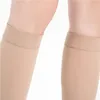 Marcas joelho meias de alta compressão das mulheres dos homens elástico apoio perna dedo do pé aberto S-XL elástico outono inverno meias