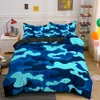 Hem Textil Cool Boy Girl Kid Vuxen Duver Cover Set Camouflage Bedding Set King Queen Twin Commanter täcker med örngott C0223