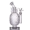 Recycler Glass Bong Hookahs dab rigs Skull Glass Smoking water Pipes Glass Water Bongs With 14mm Joint