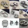 Novo 100% 925 Sterling Silver Jewelry Style Vintage Silver Silver Hand feito Mandal Rings Band Rings Crosses Men Ring