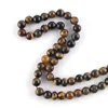 Beaded Strands Tasbih Stone Beads Round Tiger Eye Design Natural Armband 8 10 12 mm Används för smycken Making Taspeeh Gifts Men Kent22