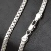 925 Sterling zilveren ketting ketting 5 mm volledige zijwaartse zijwaartse Cubaanse link ketting voor vrouw mannen mode bruiloft verloving sieraden