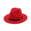 60CM Uomo Donna Cappelli in feltro di lana a tesa larga Cappello jazz stile britannico Cappello Trilby Party Panama Fedora