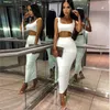 Femmes Two Piece Robe Hipe Jupes de Camisole Sexy Camisole Knit Vest Taille Jupe serrée Couleur Slim Slim Quatre couleurs